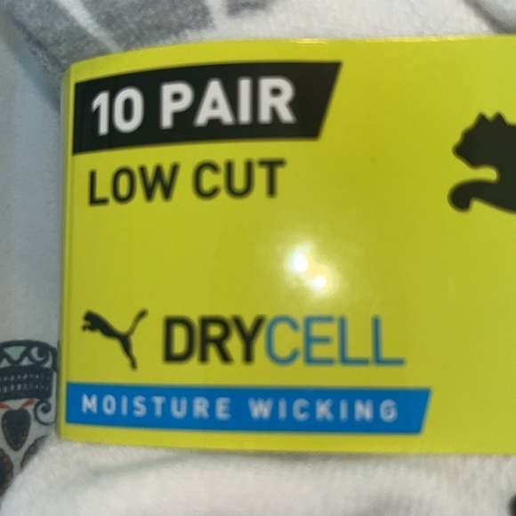 Puma 10 Pair lowcut moisture wicking arch support socks for YOUTH 9-3.5 -NWT - Picture 2 of 5